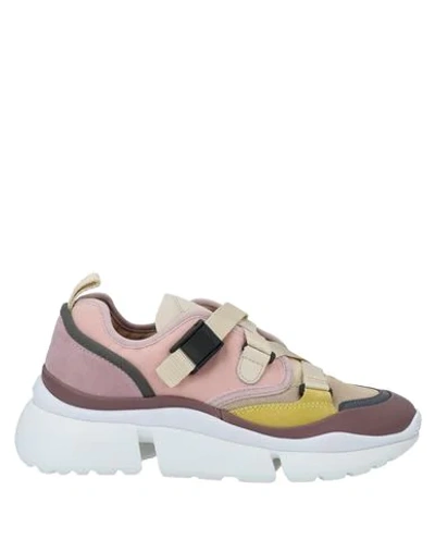 Shop Chloé Sneakers In Beige