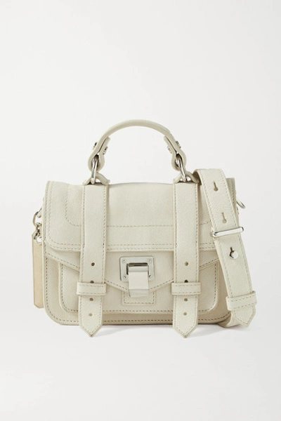 Shop Proenza Schouler Ps1 Micro Leather Shoulder Bag In White