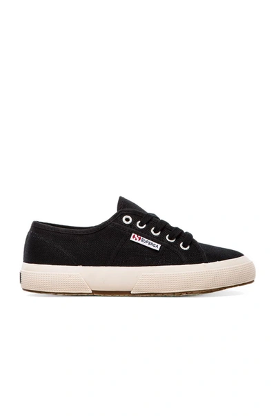 Superga Cotu Classic Lace Up Sneakers In Black/white
