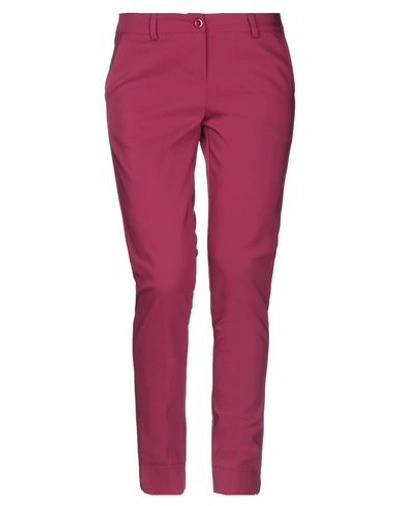 Shop Berna Woman Pants Garnet Size 4 Cotton, Polyester, Elastane In Red