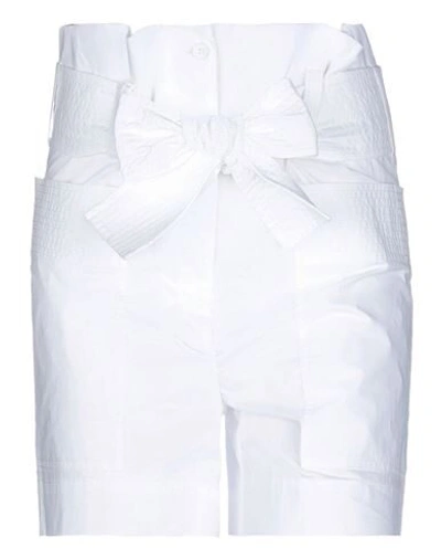 Shop P.a.r.o.s.h P. A.r. O.s. H. Woman Shorts & Bermuda Shorts White Size M Cotton