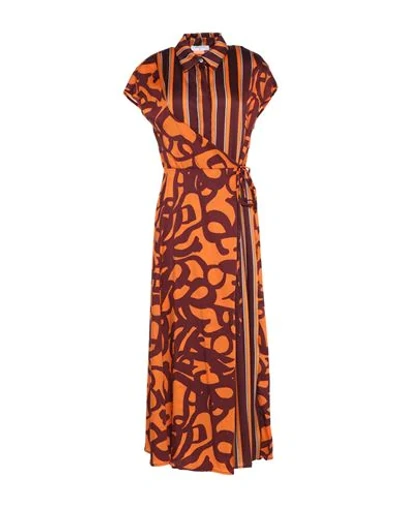 Shop Beatrice B Beatrice.b 3/4 Length Dresses In Orange
