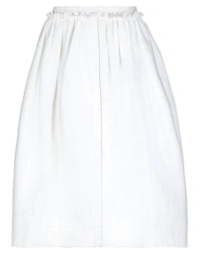 Shop Marni Woman Midi Skirt White Size 6 Cotton, Viscose