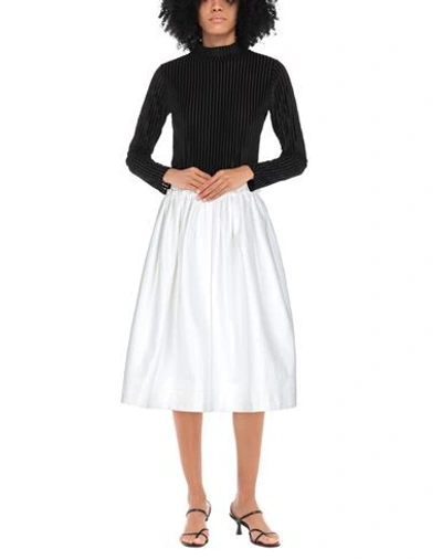 Shop Marni Woman Midi Skirt White Size 6 Cotton, Viscose