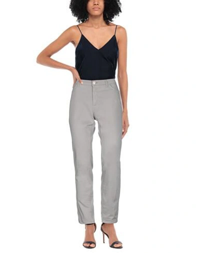 Shop Trussardi Jeans Woman Pants Light Grey Size 26 Cotton, Elastane
