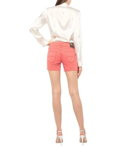 Shop Meltin' Pot Meltin Pot Woman Denim Shorts Coral Size 27 Cotton, Elastane In Red