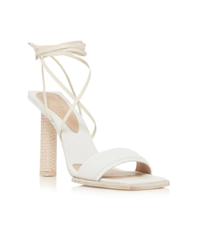 Shop Jacquemus Les Adours Hautes Leather Sandales In White