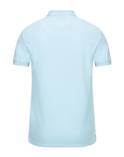Shop Emporio Armani Man Polo Shirt Sky Blue Size Xl Cotton