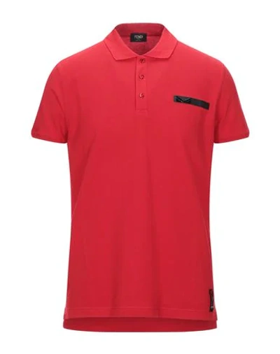 Shop Fendi Polo Shirt In Red