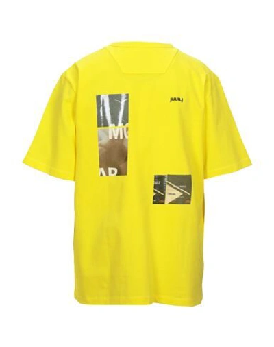 Shop Juunj T-shirts In Yellow