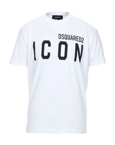 Shop Dsquared2 Man T-shirt White Size Xl Cotton