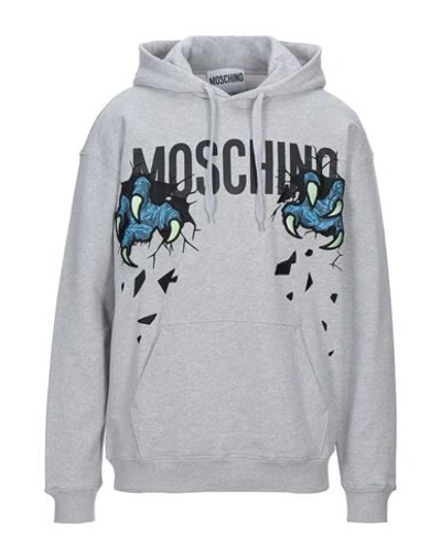 Shop Moschino Man Sweatshirt Grey Size 44 Cotton
