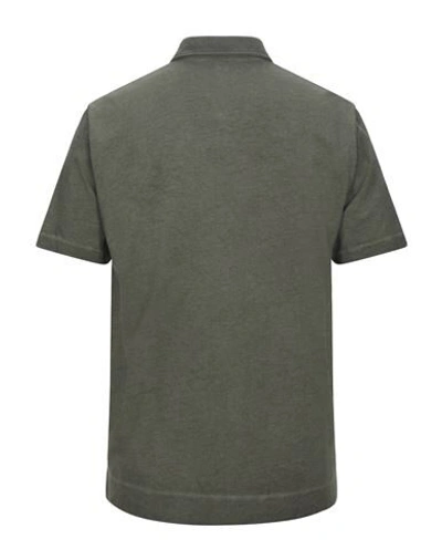 Shop Boglioli Man Polo Shirt Military Green Size Xs Cotton