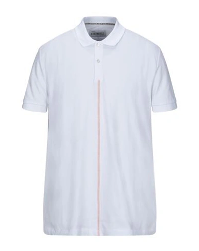 Shop Bikkembergs Man Polo Shirt White Size M Cotton, Elastane