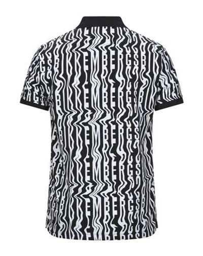 Shop Bikkembergs Man Polo Shirt Black Size S Cotton, Elastane