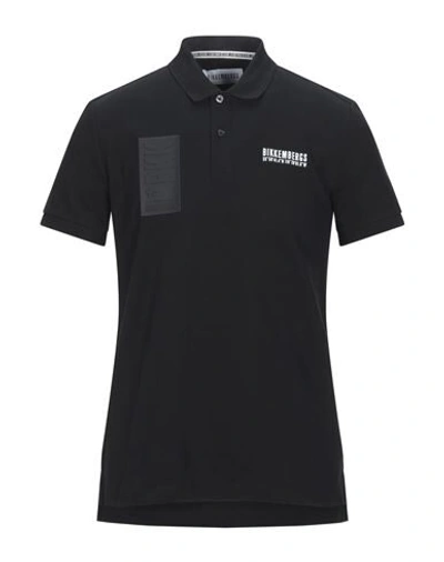 Shop Bikkembergs Man Polo Shirt Black Size L Cotton