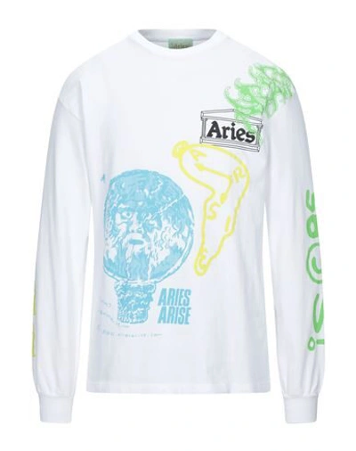 Shop Aries T-shirts In White