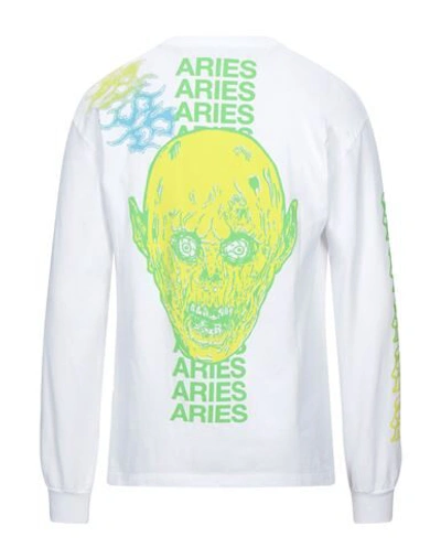 Shop Aries T-shirts In White