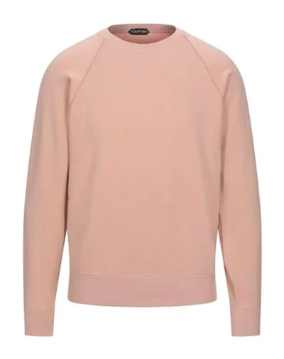 Shop Tom Ford Man Sweatshirt Blush Size 46 Cotton