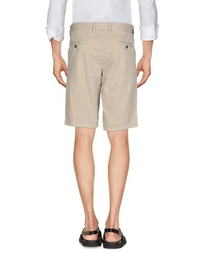 Shop Blauer Man Shorts & Bermuda Shorts Beige Size 29 Cotton, Elastane
