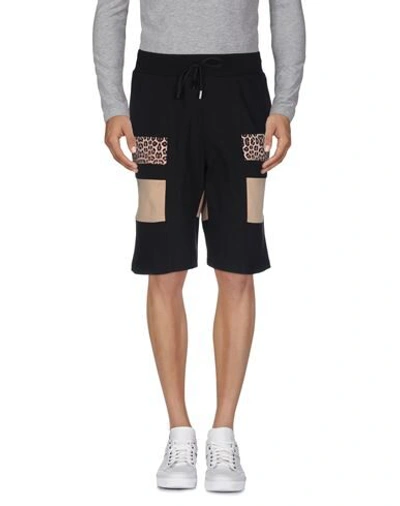 Shop Cavalli Class Man Shorts & Bermuda Shorts Black Size Xxl Cotton, Polyester
