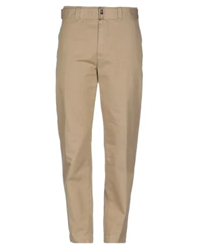 Shop Siviglia White Man Pants Sand Size 34 Cotton In Beige