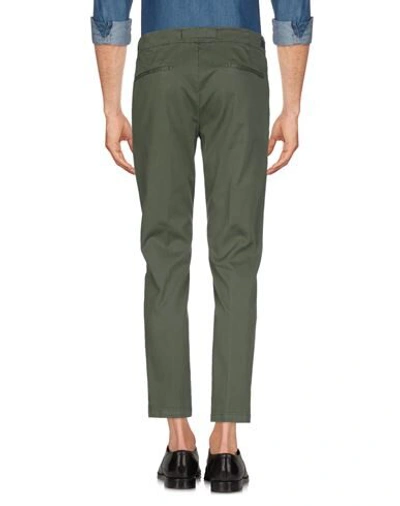 Shop Entre Amis Man Pants Military Green Size 34 Cotton, Elastane