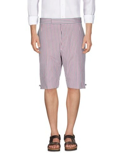 Thom Browne Backstrap Striped Shorts In Blue