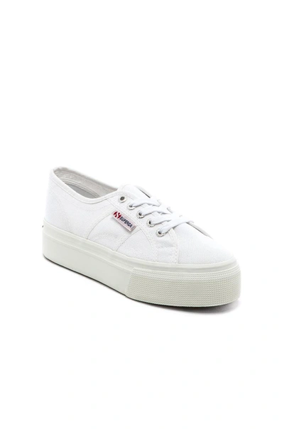 Shop Superga 2790 Platform Sneaker In White