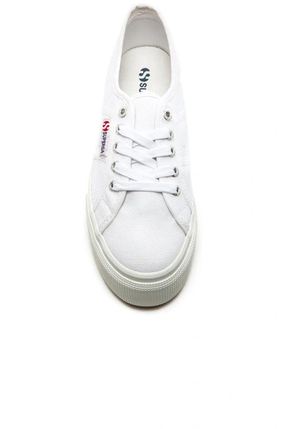 Shop Superga 2790 Platform Sneaker In White