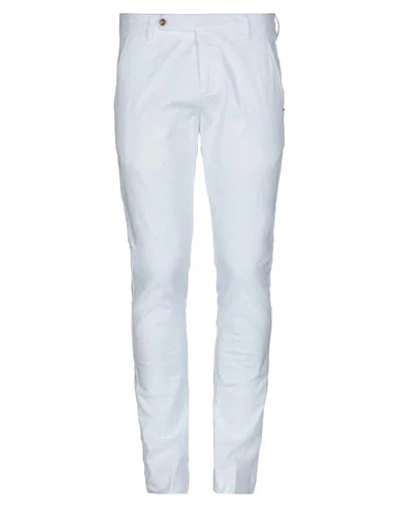 Shop Entre Amis Man Pants White Size 35 Cotton, Elastane