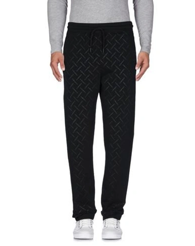 Shop Marcelo Burlon County Of Milan Marcelo Burlon Man Pants Black Size Xs Cotton, Polyester