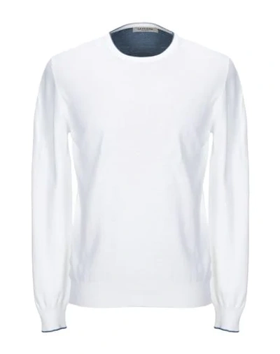 Shop La Fileria Man Sweater White Size 44 Cotton