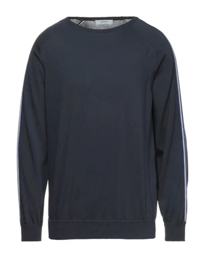 Shop Alpha Studio Man Sweater Midnight Blue Size 42 Cotton