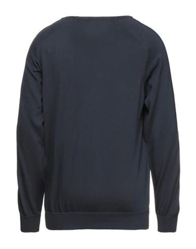 Shop Alpha Studio Man Sweater Midnight Blue Size 42 Cotton