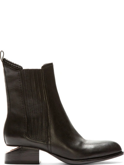 Alexander Wang Black Notched Heel Anouk Boots