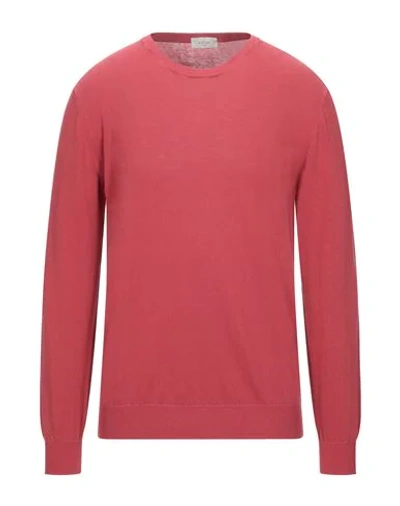 Shop Altea Man Sweater Brick Red Size M Cotton
