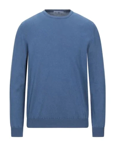 Shop Della Ciana Sweaters In Slate Blue