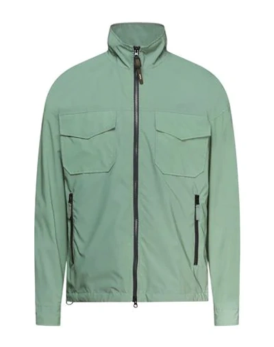Shop Aspesi Man Jacket Green Size Xxl Polyester, Polyurethane