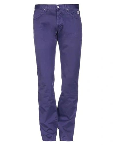 Shop Roy Rogers Casual Pants In Purple