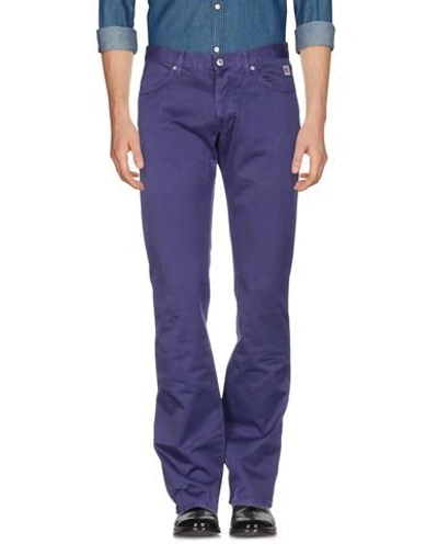 Shop Roy Rogers Casual Pants In Purple
