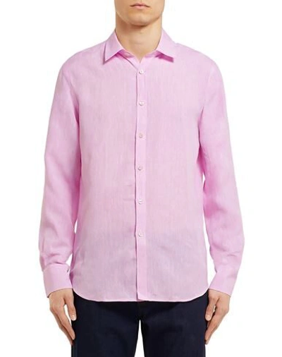 Shop Canali Shirts In Pink