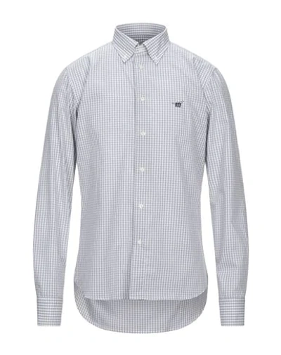 Shop Henry Cotton's Shirts In Grey