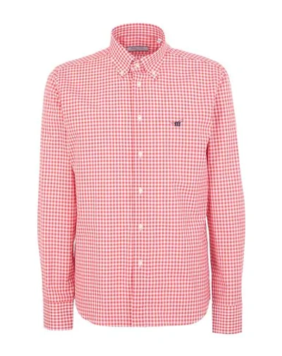 Shop Henry Cotton's Shirts In Red