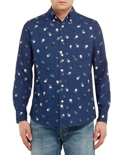 Shop Blue Blue Japan Shirts In Dark Blue