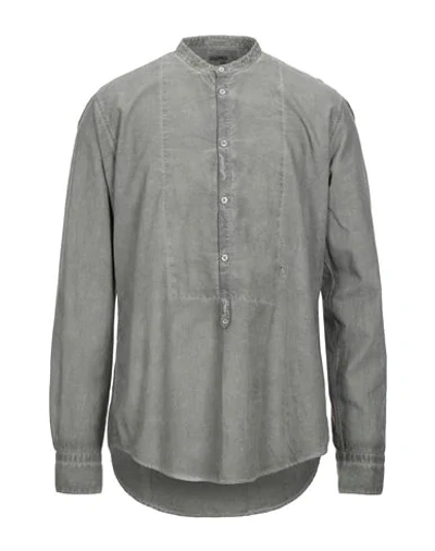 Shop Massimo Alba Man Shirt Military Green Size S Cotton