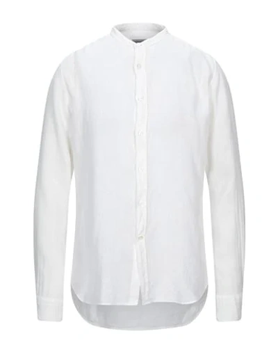 Shop Ghirardelli Man Shirt Ivory Size 16 ½ Linen In White