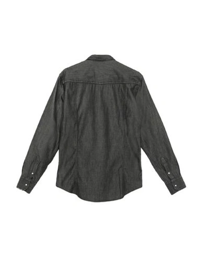 Shop Pmds Premium Mood Denim Superior Man Denim Shirt Black Size Xl Cotton