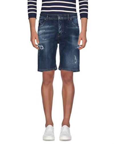 Shop John Richmond Denim Shorts In Blue