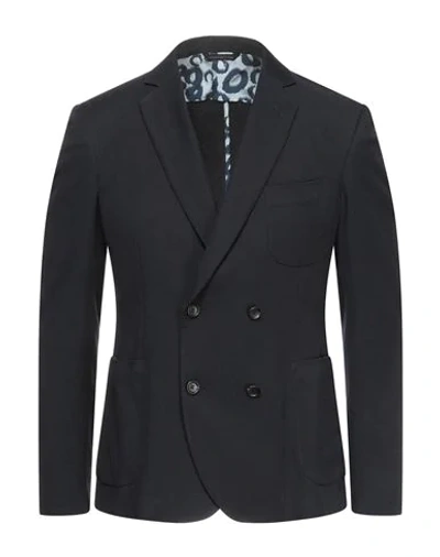 Shop 57 T Suit Jackets In Dark Blue